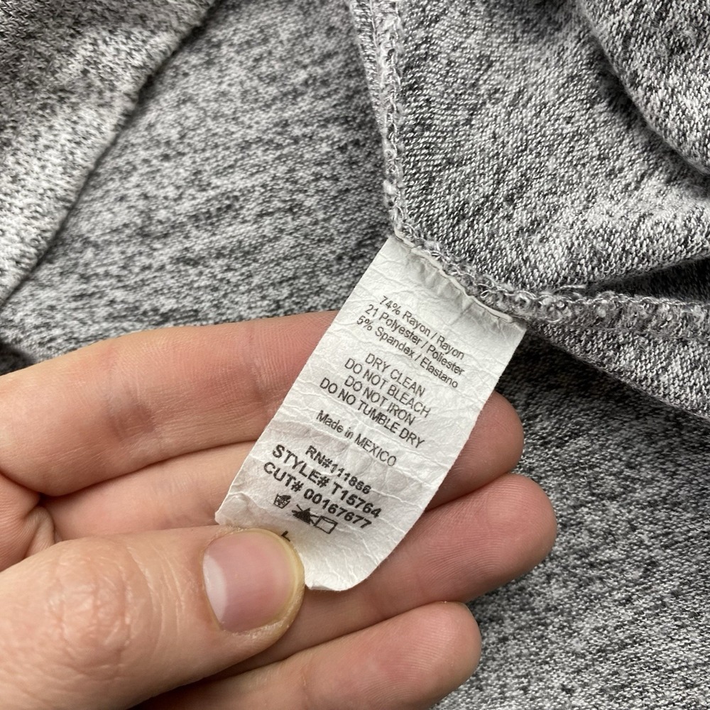 Forever 21 Tunic Dress Womens Large Gray 3/4‎ Sleeve - Picture 9 of 16